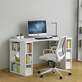 Γραφείο εργασίας Colmar Megapap χρώμα λευκό 140x60x75εκ