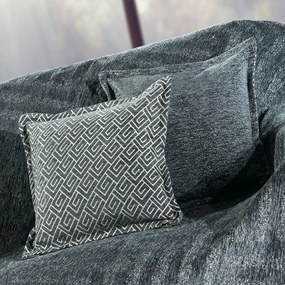 Μαξιλαροθήκη Διακοσμητική Aberon-Victor Petrol Guy Laroche 50X50 Chenille,Cotton,Polyester