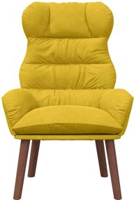 vidaXL Πολυθρόνα Κίτρινο 69 x 74 x 93 εκ. Βελούδο