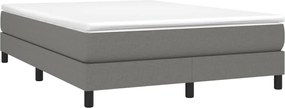 vidaXL Κρεβάτι Boxspring με Στρώμα Σκούρο Γκρι 140x190 εκ. Υφασμάτινο