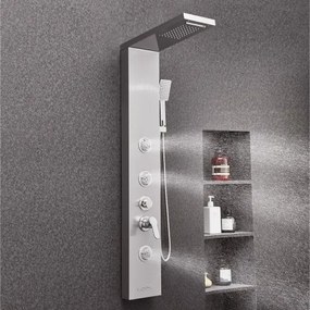 VEVOR Shower Panel Tower System Stainless Steel Column Rainfall Head Massage Jet