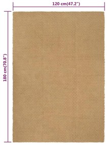 vidaXL Χαλί Ορθογώνιο Φυσικό 120x180 εκ. Γιούτα