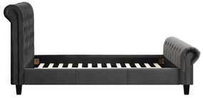Κρεβάτι Riverton 634, Διπλό, Γκρι, 140x200, Ταπισερί, Τάβλες για Κρεβάτι, 156x250x118cm