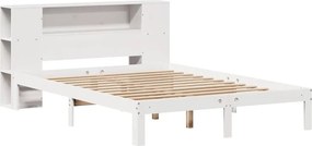 vidaXL Κρεβάτι Βιβλιοθήκη Χωρίς Στρώμα 140x200 εκ Μασίφ Ξύλο Πεύκο