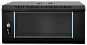 vidaXL Ντουλάπα δικτύου με αποθήκευση Μαύρο 60 x 35 x 28 εκ Ατσάλι