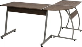 vidaXL Γραφείο Γωνιακό Καφέ από Επεξεργασμένο Ξύλο