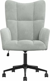 vidaXL Πολυθρόνα Relax Ανοιχτό Γκρι Βελούδινη