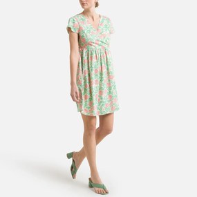 Κοντό εβαζέ φόρεμα με λάστιχο στη μέση