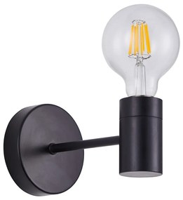 Φωτιστικό Τοίχου - Απλίκα SE21-BL-16 ADEPT BLACK WALL LAMP - Μέταλλο - 77-8253