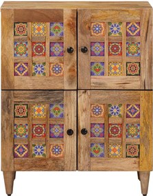 vidaXL Πλαϊνό γραφείο Φυσικό 60 x 33 x 75 cm Στερεό ξύλο μάνγκο