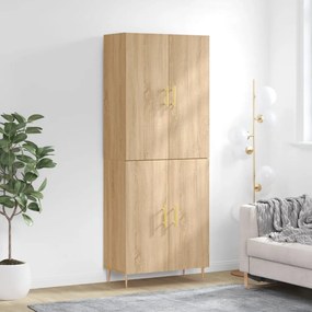 vidaXL Ντουλάπι Sonoma δρυς 69,5 x 34 x 180 εκ. από Επεξεργασμένο Ξύλο