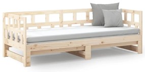 vidaXL Καναπές Κρεβάτι Συρόμενος 2x(90x200) εκ. από Μασίφ Πεύκο