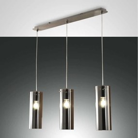 Φωτιστικό Οροφής Sintesi 3480-47-126 Transparent Grey Fabas Luce Μέταλλο,Γυαλί