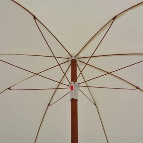 Ομπρέλα Χρώμα Άμμου 240 εκ. με Ατσάλινο Ιστό - Μπεζ