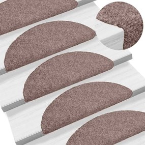 vidaXL Πατάκια Σκάλας Αυτοκόλλητα 10 τεμ. Κρεμ 56x17x3 εκ Βελονιασμένα