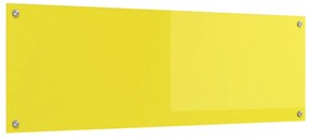 vidaXL Πίσω Τοίχος Κουζίνας Κίτρινος 120x40x0,6 εκ Γυαλί Ανοξείδωτο