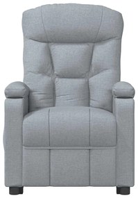 vidaXL Πολυθρόνα Μασάζ με Ανύψωση Ανοιχτό Γκρι Υφασμάτινη