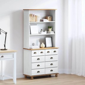 vidaXL Κλουβί ASKIM Λευκό 91 x 40 x 184 εκ. Στερεά ξυλεία πεύκου