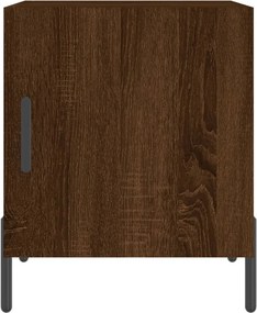 vidaXL Κομοδίνα 2 τεμ. Καφέ Δρυς 40 x 40 x 50 εκ. από Επεξεργ. Ξύλο