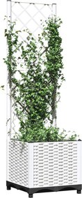 vidaXL Γλάστρα Κήπου Λευκό 40 x 40 x 136 cm