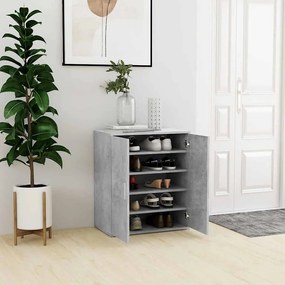 vidaXL Παπουτσοθήκη Γκρι Σκυροδέματος 60 x 35 x 70 εκ. από Επεξ. Ξύλο