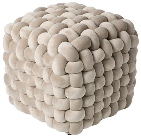 Πουφ Βελούδινο 43x43x40εκ. 2274 Μπεζ Das Home