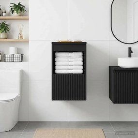 vidaXL Ντουλάπι Μπάνιου Μαύρο 30 x 41 x 50 εκ. Επεξεργασμένο Ξύλο