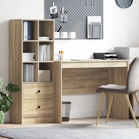 vidaXL Γραφείο με συρτάρι 2 pcs Δρύς Sonoma
