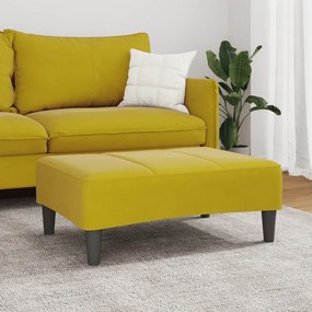 vidaXL Σκαμπό/Υποπόδιο Κίτρινο 77x55x31 εκ. Βελούδινο