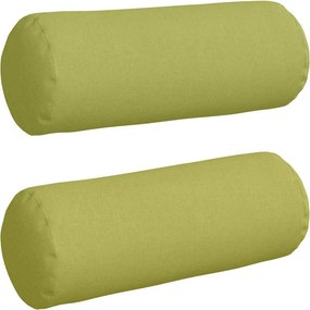 vidaXL Μαξιλάρια Στήριγμα 2 pcs Ανοιχτό Πράσινο Ø 25 x 70 cm ύφασμα