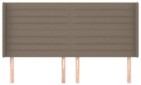 vidaXL Κεφαλάρι με Πτερύγια Taupe 203x16x118/128 εκ. Υφασμάτινο