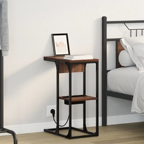 vidaXL Κομοδίνο Καφέ δρυς 41.5 x 26 x 60.5 εκ Επεξεργασμένο ξύλο