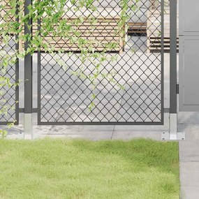 vidaXL Βάσεις στύλων τετράγωνες 4 τεμάχια Ασημί Γαλβανισμένος χάλυβας