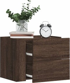 vidaXL Κομοδίνο Επιτοίχιο Καφέ Δρυς 45x30x35 εκ.