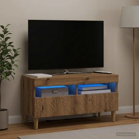 vidaXL Ντουλάπα LED Τηλεόρασης Artisan Δρυς Επεξεργασμένο Ξύλο