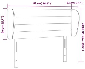 Κεφαλάρι με Πτερύγια Σκούρο Πράσινο 93x23x78/88 εκ. Βελούδινο 3117323