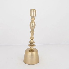 Κηροπήγιο Μεταλλικό 752-24071 5x05x30cm Gold Estheti Home Μέταλλο