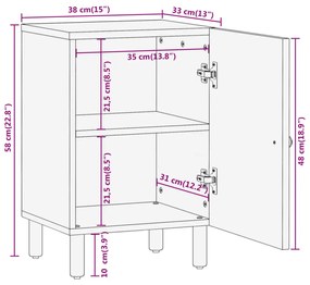 ΝΤΟΥΛΑΠΙ ΜΠΑΝΙΟΥ 38 X 33 X 58 ΕΚ. ΑΠΟ ΜΑΣΙΦ ΞΥΛΟ ΜΑΝΓΚΟ 356912