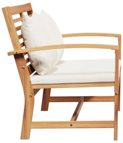 vidaXL Παγκάκι κήπου Φυσικό 110 x 64 x 76.5 εκ Μασίφ ξύλο teak