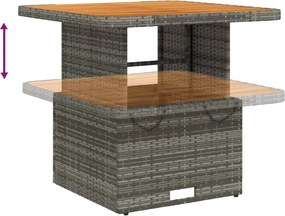 vidaXL Σετ Τραπεζαρίας Κήπου 5 τεμ. Γκρι Συνθ. Ρατάν με Μαξιλάρια