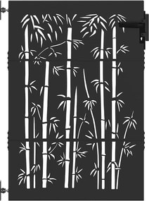 vidaXL Πύλη Κήπου 85 x 125 cm Ατσάλι με Επικάλυψη Πούδρας Κλειδώσιμο