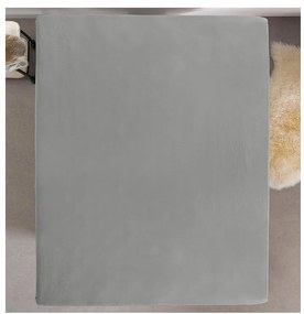 Υπέρδιπλο Σεντόνι Dubbel Jersey με Λάστιχο 160 x 200 x 30 cm Χρώματος Γκρι Dreamhouse 8717703801804
