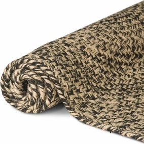 vidaXL Χαλιά χώρου Φυσικό και Μαύρο 80 x 200 cm Γιούτα