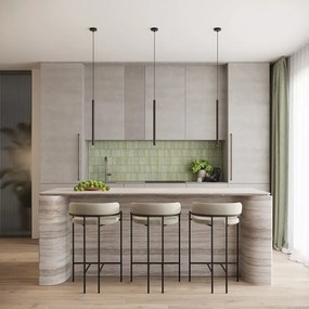 Κρεμαστό φωτιστικό ARCHE 1 μαύρο ατσάλι/1xmax 8W LED