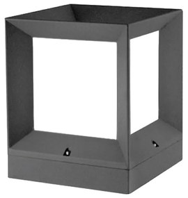Adeleq Φωτιστικό Αλουμινίου Τετράγωνο D22x22cm H27cm Ε27 Γραφίτης 9-7321