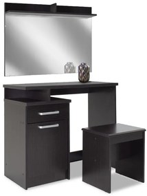 Intrahome Τουαλέτα κρεβατοκάμαρας OLYMPUS Intrahome με καθρέπτη και σκαμπό χρώμα wenge | SKU: INTRAPA-234111151