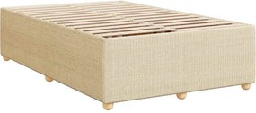 vidaXL Κρεβάτι Boxspring με Στρώμα Κρεμ 120x190 εκ. Υφασμάτινο