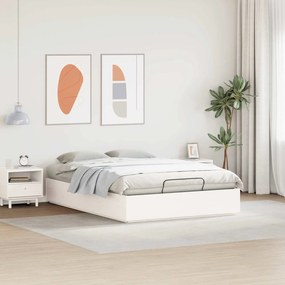 vidaXL Κρεβάτι Οθωμανών με Αποθηκευτικό Χώρο Λευκό 150 x 200 cm