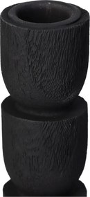 Κηροπήγιο ArteLibre Μαύρο Polyresin 8x8x22.5cm