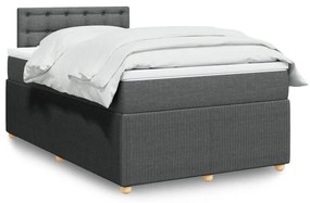 ΚΡΕΒΑΤΙ BOXSPRING ΜΕ ΣΤΡΩΜΑ ΣΚΟΥΡΟ ΓΚΡΙ 120X200 ΕΚ. ΥΦΑΣΜΑΤΙΝΟ 3289738